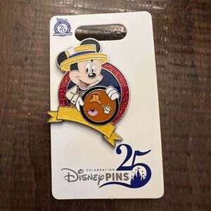 New Disney Mickey Mouse Pin with Yellow Accents